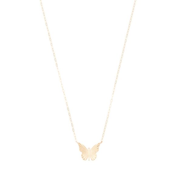 AURORA ITALO 14kt Gold Butterfly Necklace - Picture 1 of 4